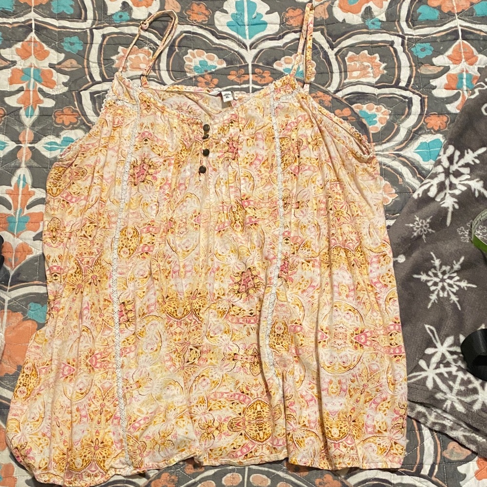 Sonoma Women's Camisole in Pink and Cream Floral